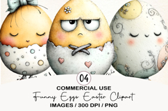 Funny Eggs Easter Clipart Product Image 1