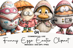 Funny Eggs Easter Clipart Product Image 1