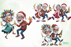 Funny Elderly Couple Christmas Party Product Image 1