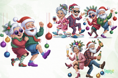 Funny Elderly Couple Christmas Party Product Image 1