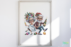 Funny Elderly Couple Christmas Party Product Image 5