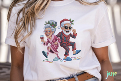 Funny Elderly Couple Christmas Party Product Image 2