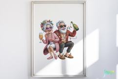 Funny Elderly Couple Christmas Party Product Image 3