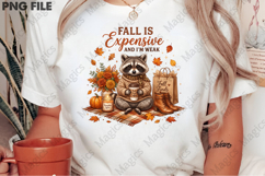 Funny Fall Autumn Raccoon PNG Product Image 2