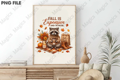Funny Fall Autumn Raccoon PNG Product Image 3