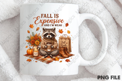 Funny Fall Autumn Raccoon PNG Product Image 4