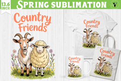 Funny farm sublimation | Cute Farm Animals clipart Product Image 1