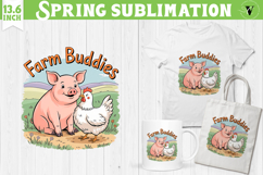 Funny farm sublimation | Cute Farm Animals clipart Product Image 1