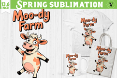 Funny farm sublimation | Cute Farm Animals clipart Product Image 1