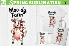 Funny farm sublimation | Cute Farm Animals clipart Product Image 1