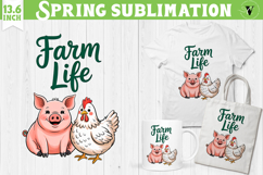Funny farm sublimation | Cute Farm Animals clipart Product Image 1