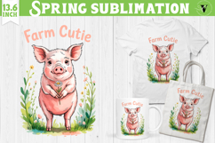 Funny farm sublimation | Cute Farm Animals clipart Product Image 1