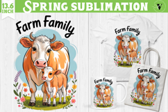 Funny farm sublimation | Cute Farm Animals clipart Product Image 1