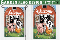 Funny Farm Garden flag | Funny animals Yard Flag Product Image 1