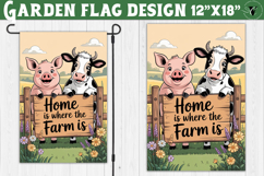 Funny Farm Garden flag | Funny animals Yard Flag Product Image 1