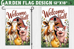 Funny Farm Garden flag | Funny animals Yard Flag Product Image 1