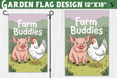 Funny Farm Garden flag | Funny animals Yard Flag Product Image 1