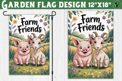 Funny Farm Garden flag | Funny animals Yard Flag Product Image 1