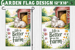 Funny Farm Garden flag | Funny animals Yard Flag Product Image 1