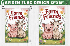 Funny Farm Garden flag | Funny animals Yard Flag Product Image 1