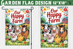 Funny Farm Garden flag | Funny animals Yard Flag Product Image 1