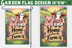 Funny Farm Garden flag | Funny animals Yard Flag Product Image 1