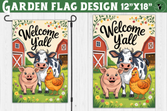 Funny Farm Garden flag | Funny animals Yard Flag Product Image 1