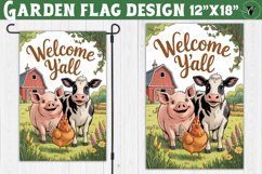Funny Farm Garden flag | Funny animals Yard Flag Product Image 1