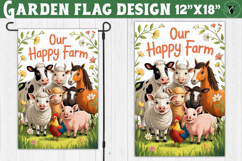 Funny Farm Garden flag | Funny animals Yard Flag Product Image 1