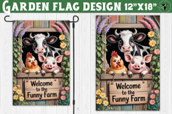Funny Farm Garden flag | Funny animals Yard Flag Product Image 1
