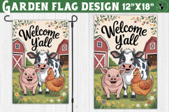 Funny Farm Garden flag | Funny animals Yard Flag Product Image 1