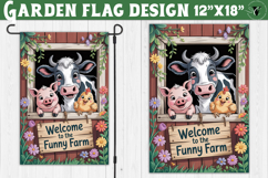 Funny Farm Garden flag | Funny animals Yard Flag Product Image 1