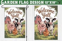 Funny Farm Garden flag | Funny animals Yard Flag Product Image 1