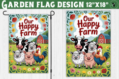 Funny Farm Garden flag | Funny animals Yard Flag Product Image 1
