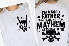 Funny Father Raising Mayhem SVG, Funny Dad Skeleton design Product Image 2