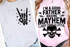 Funny Father Raising Mayhem SVG, Funny Dad Skeleton design Product Image 3