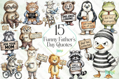 Funny Father's Day Quotes Clipart Product Image 1