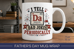 Funny Fathers Day Mug Wrap, dad coffee mug wrap Product Image 1