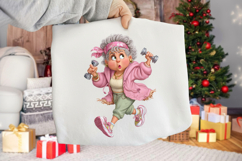 Funny Fitness Grandma Clipart Product Image 2