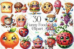 Funny Food Clipart Sublimation Product Image 1