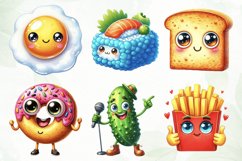 Funny Food Clipart Sublimation Product Image 6