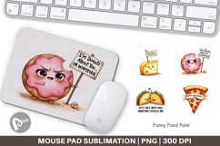 Funny Food Puns Love Bites Mouse Pad Product Image 1