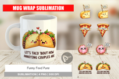 Food Puns Love Bites Mug Wrap Product Image 1