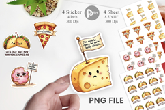 Funny Food Puns Love Bites Sticker Product Image 1