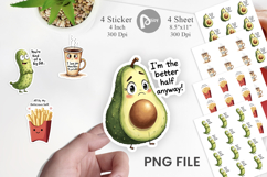 Funny Food Puns Love Bites Sticker Product Image 1
