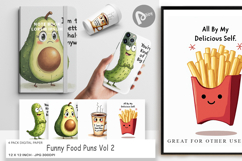 Food Puns Love Bites Digital Paper Product Image 1