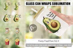 Funny Food Puns Love Bites Glass Can Product Image 1