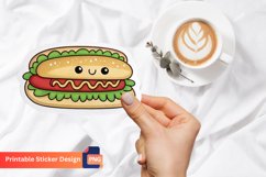 Funny Food Sticker, Kawaii Food Design, Funny Snack Sticker Product Image 1