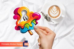 Funny Food Sticker, Cartoon Food Illustration Sticker Product Image 1