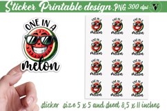Funny Food Sticker | Funny Food printable design | Melon Product Image 1